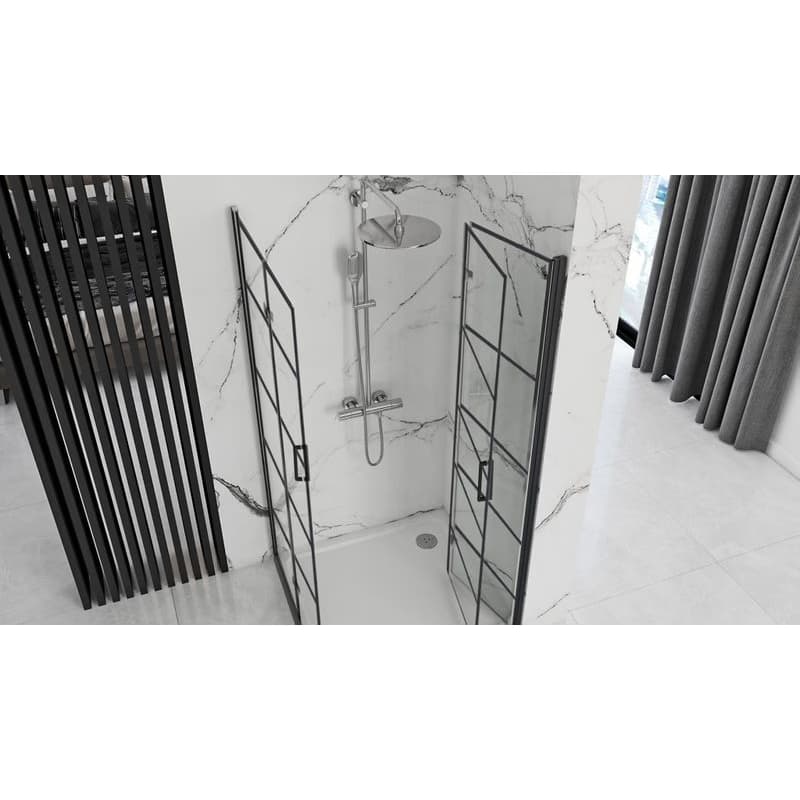 REA/S - Sprchová kabína Molier Black Double 80x80 KPL-K3011 3