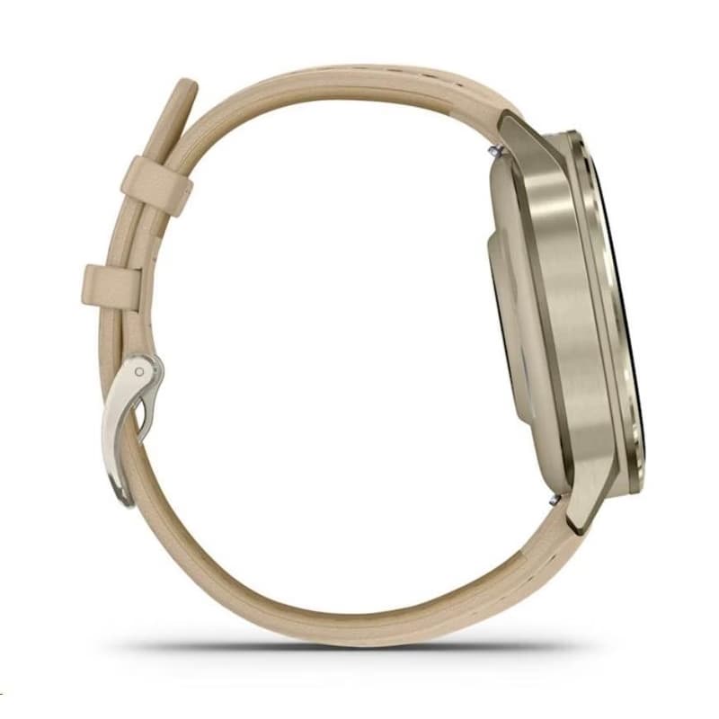 Garmin Venu 4 (41 mm) Zlaté / Biely silikónový remienok a Light Sand kožený remienok, EU 4
