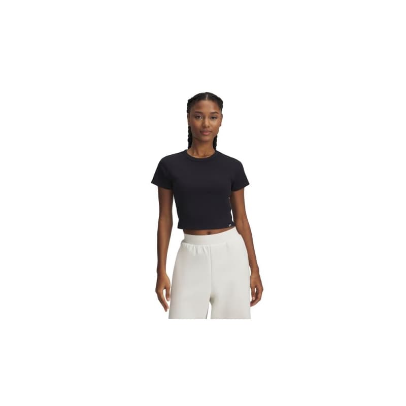 Dámske tričko s krátkym rukávom UNDER ARMOUR UA Rival Rib Baby Tee-BLK