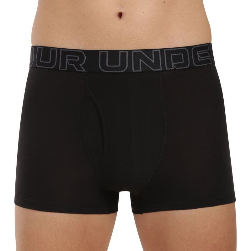 Pánske boxerky UNDER ARMOUR 3 PACK-UA PERFORMANCE COTTON - PRINT 3 inch-GRN 2