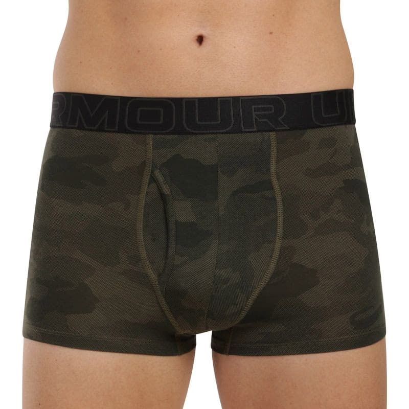 Pánske boxerky UNDER ARMOUR 3 PACK-UA PERFORMANCE COTTON - PRINT 3 inch-GRN 4