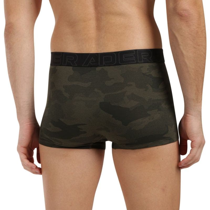 Pánske boxerky UNDER ARMOUR 3 PACK-UA PERFORMANCE COTTON - PRINT 3 inch-GRN 6