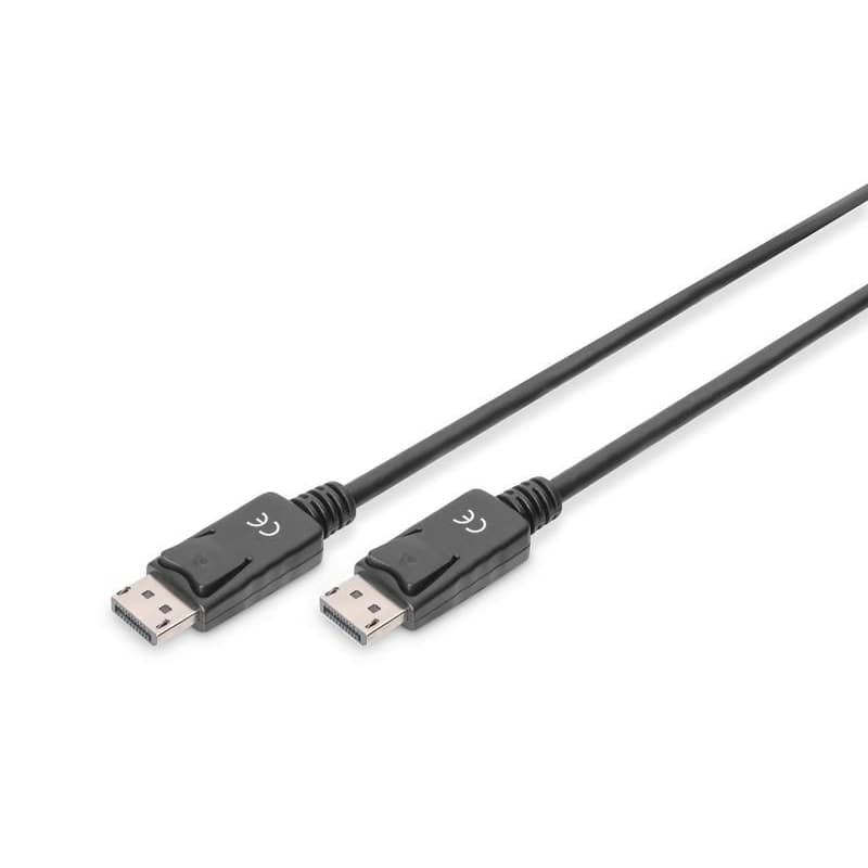 Digitus Pripojovací kábel DisplayPort 1.2, DP M/M, 3,0 m, so západkou, Ultra HD 4K, bl 2