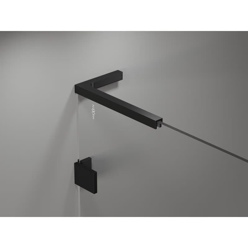MEXEN/S - Lunar L vaňová zástena FIX 60 x 150, transparent, čierna 897L-060-000-70-00 3