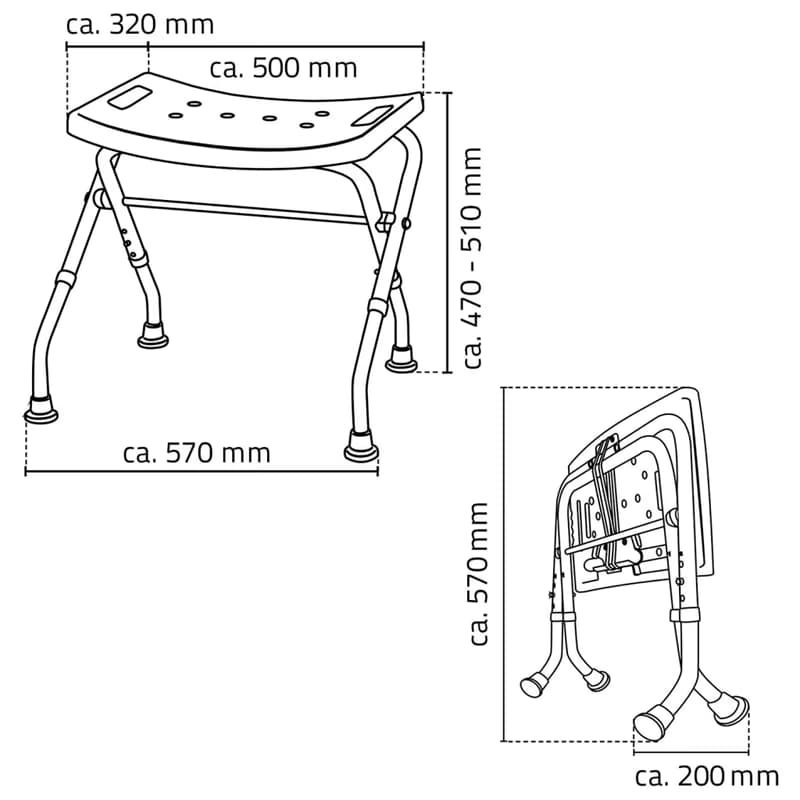 Sapho Ridder Doplnky - Stolička skladacia, biela - A0050301 4