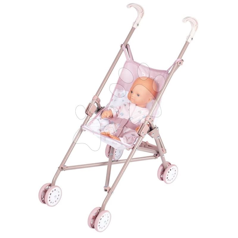 Kočík golfky skladací Foldable Pushchair Natur D'Amour Baby Nurse Smoby pre 42 cm bábiku výška rúčky 58 cm od 24 mes