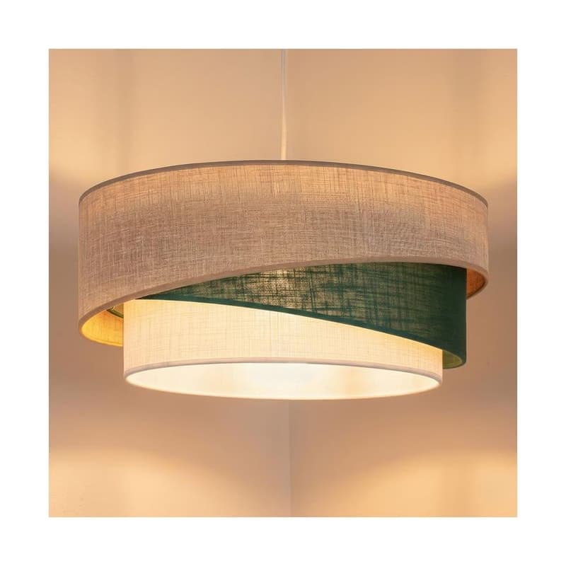 Brilagi - Závesný luster na lanku ARROW 1xE27/60W/230V pr. 45 cm béžová/zelená/biela 8590828052883