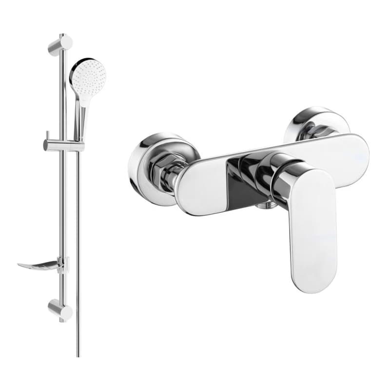 MEXEN/S - Milo DF05 sprchová batéria s príslušenstvom, chróm 7134R05-00 1