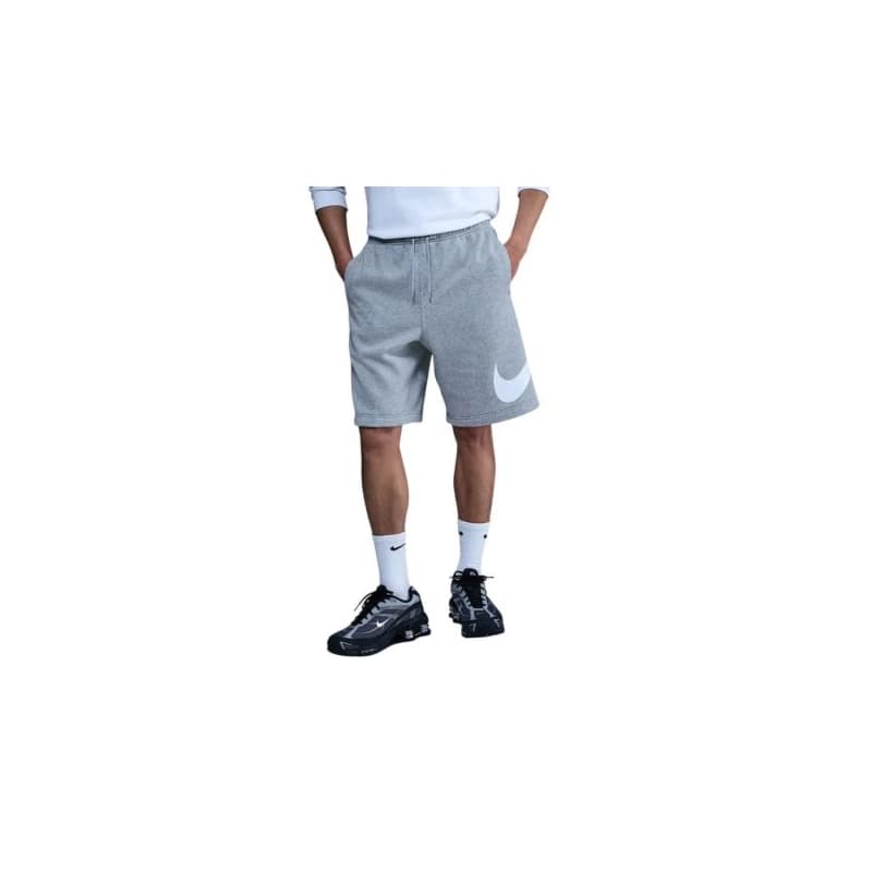 Pánske teplákové kraťasy NIKE M NK CLUB BB SHORT GX DK GREY HEATHER LT SMOKE GREY WHITE