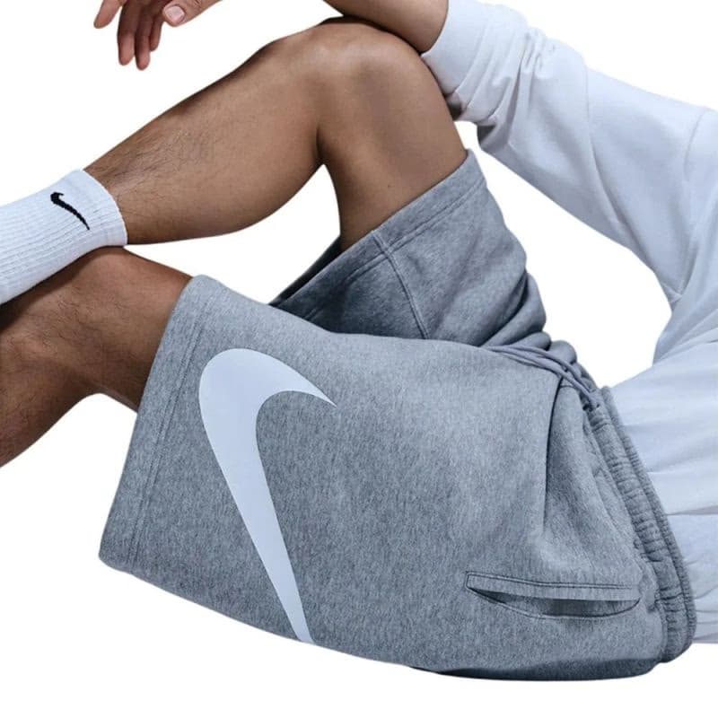 Pánske teplákové kraťasy NIKE M NK CLUB BB SHORT GX DK GREY HEATHER LT SMOKE GREY WHITE 4