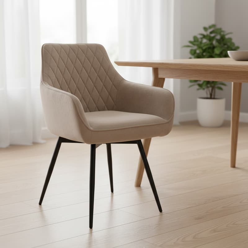Signal Jedálenská stolička MARLO VELVET | béžová 1