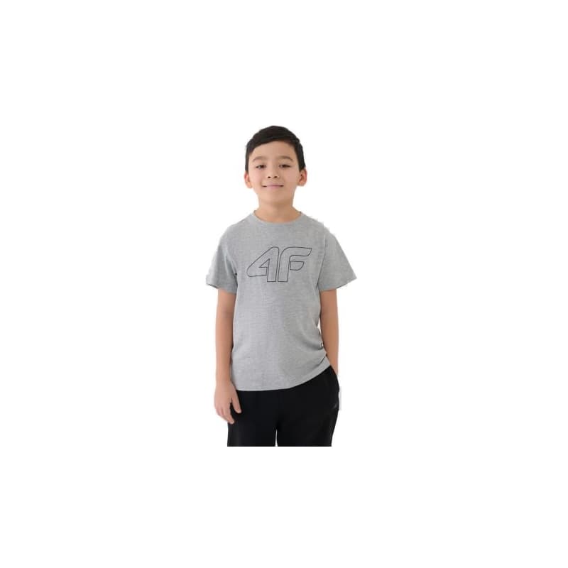 Chlapčenské tričko s krátkym rukávom 4F JUNIOR TSHIRT M2331-25M-GREY MELANGE 1