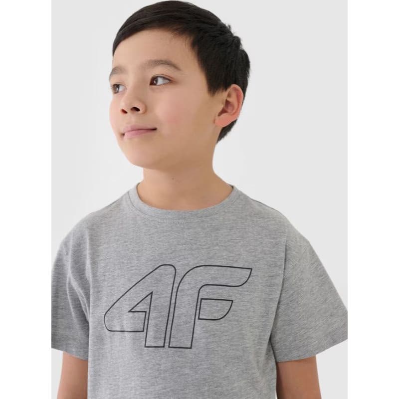 Chlapčenské tričko s krátkym rukávom 4F JUNIOR TSHIRT M2331-25M-GREY MELANGE 2