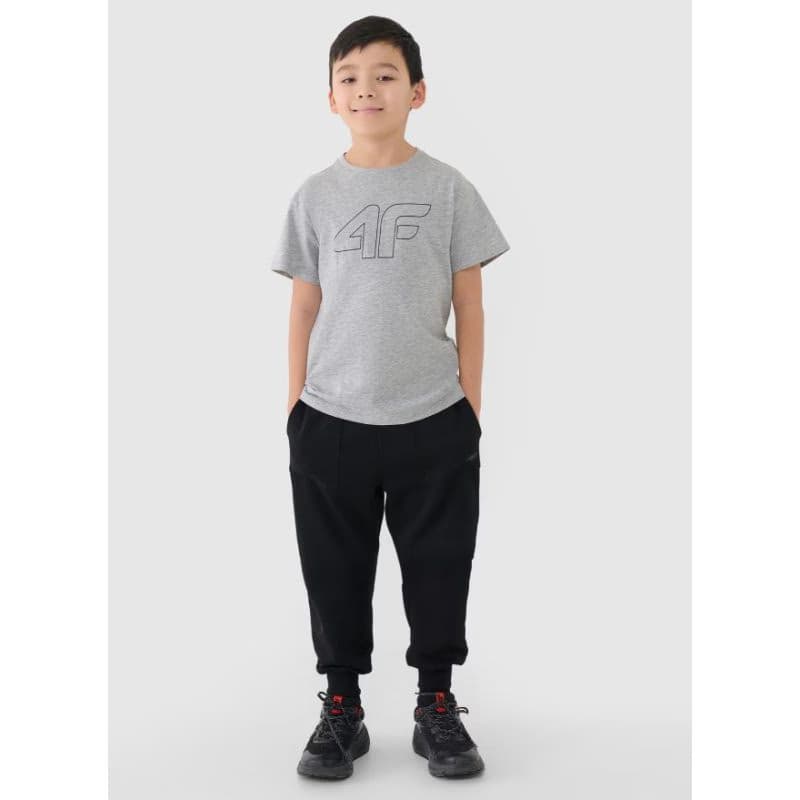 Chlapčenské tričko s krátkym rukávom 4F JUNIOR TSHIRT M2331-25M-GREY MELANGE 4