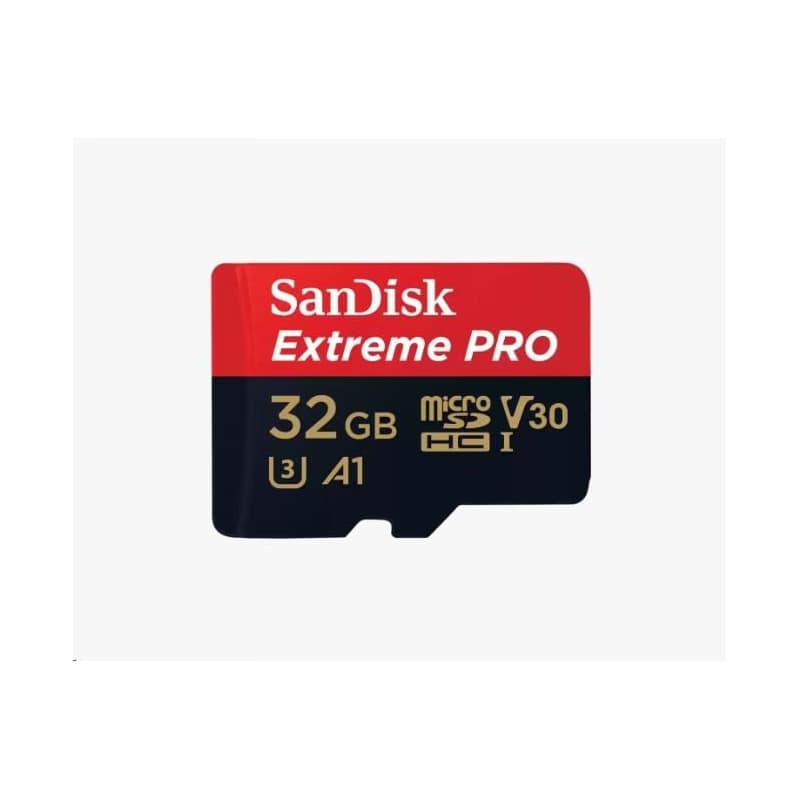 SanDisk MIcroSDHC karta 32GB Extreme PRO (100MB/s, Class 10 UHS-I V30) + adaptér 1