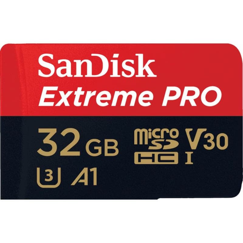 SanDisk MIcroSDHC karta 32GB Extreme PRO (100MB/s, Class 10 UHS-I V30) + adaptér 4