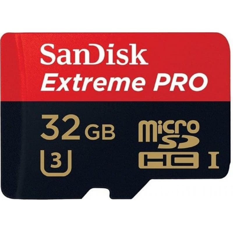 SanDisk MIcroSDHC karta 32GB Extreme PRO (100MB/s, Class 10 UHS-I V30) + adaptér 6