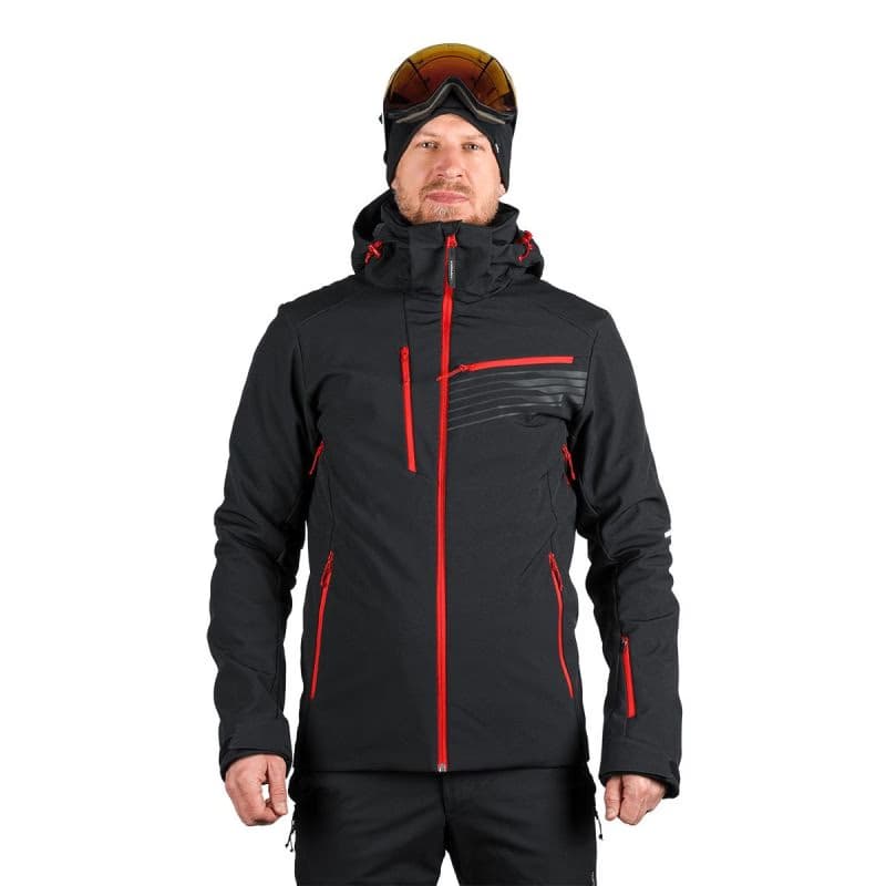 Pánska lyžiarska bunda NORTHFINDER BARTALAN-277blackred 2