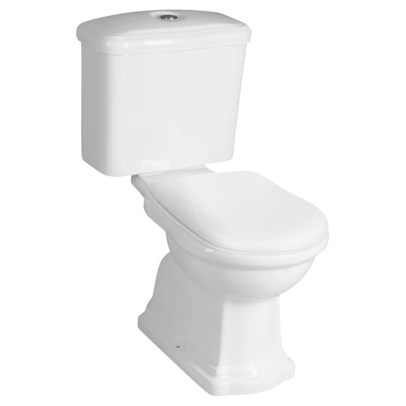 KERASAN - RETRO WC kombi, zadný odpad, biela-chrom WCSET02-RETRO-ZO 1