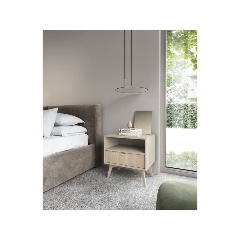 ArtPS Nočný stolík TIMBER S54 | béžová 2