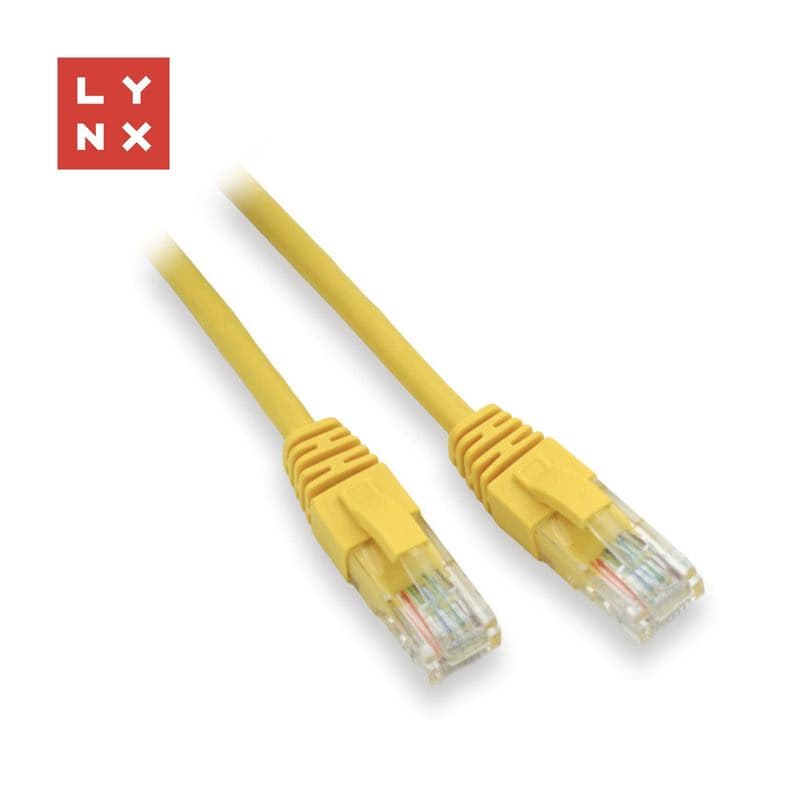 LYNX UTP patch kábel Cat5e, PVC, CCA, 1m, žltý (balenie obsahuje 10ks) 1