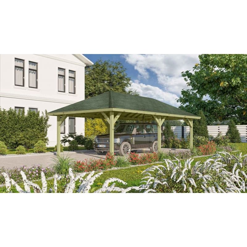 Drevený prístrešok / carport 431 x 778 cm Dekorhome 1