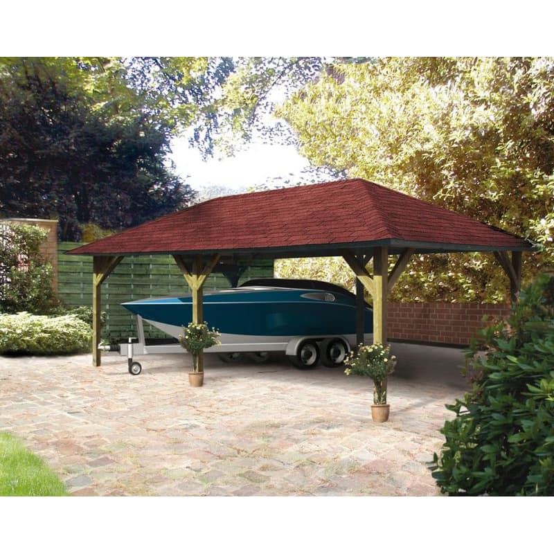Drevený prístrešok / carport 431 x 778 cm Dekorhome 4