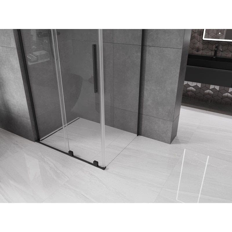 MEXEN/S - Velar L sprchovací kút, posuvné dvere 90 x 85, transparent, čierna 871-090-085-03-70 5