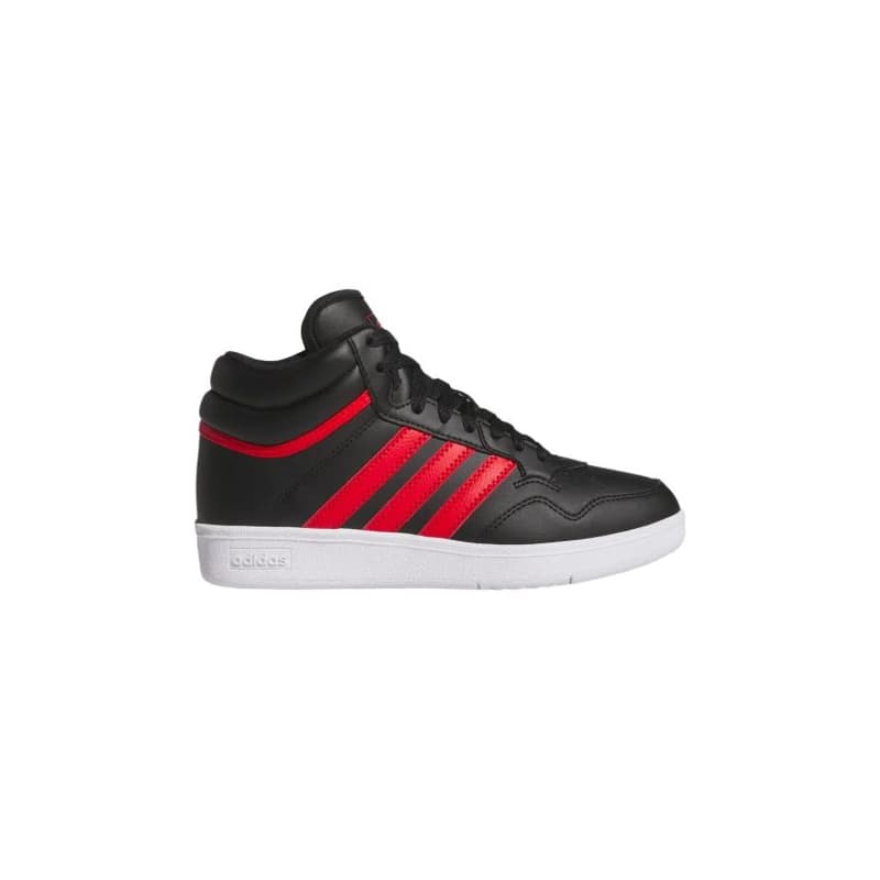 Chlapčenská rekreačná obuv ADIDAS Hoops 4.0 Mid Jr core black better scarlet cloud white