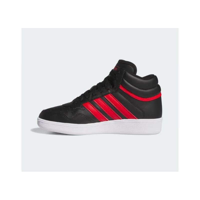 Chlapčenská rekreačná obuv ADIDAS Hoops 4.0 Mid Jr core black better scarlet cloud white 3