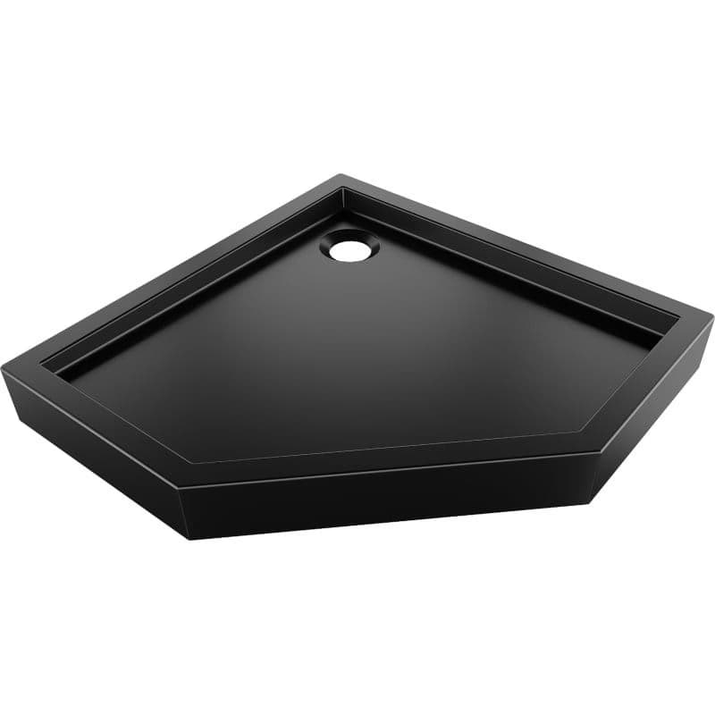 MEXEN - Flow+ päťboká sprchová vanička 90 x 90, čierna mat 46P709090H