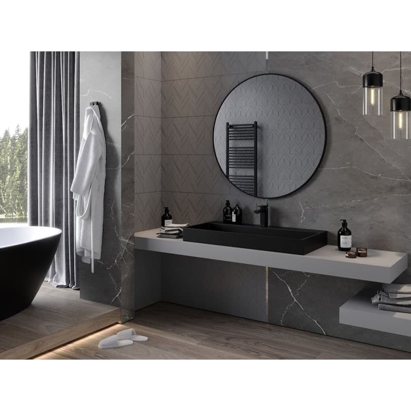 MEXEN - Loft zrkadlo 100, čierny rám 9850-100-100-000-70 3