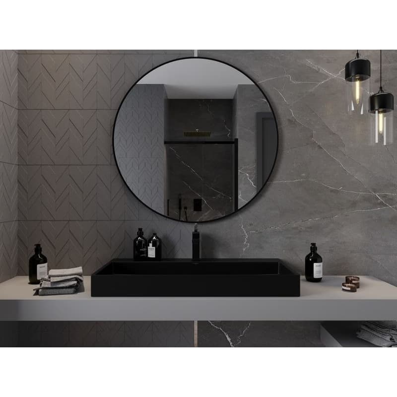 MEXEN - Loft zrkadlo 100, čierny rám 9850-100-100-000-70 4