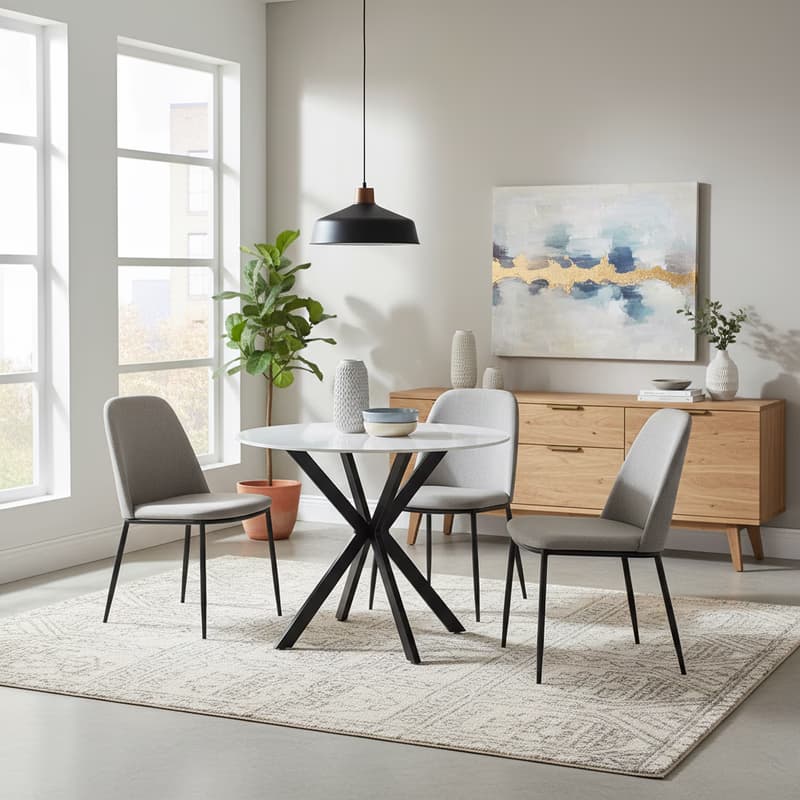 Signal Jedálenský stôl TALIA | 90 cm Farba: Sivá 3
