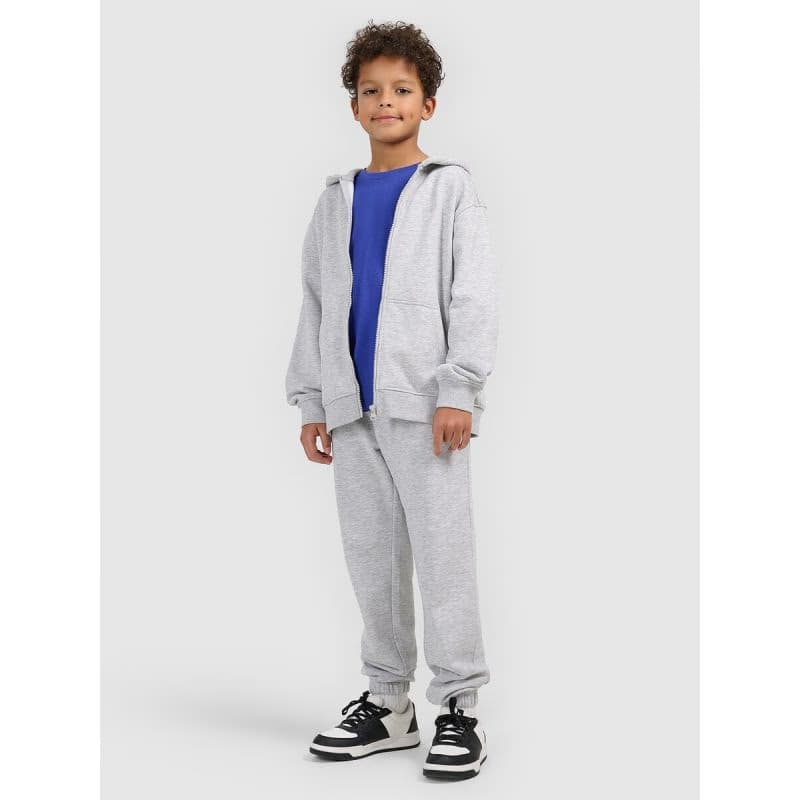 Chlapčenské tepláky 4F JUNIOR TROUSERS CAS M1188-25M-GREY MELANGE 3