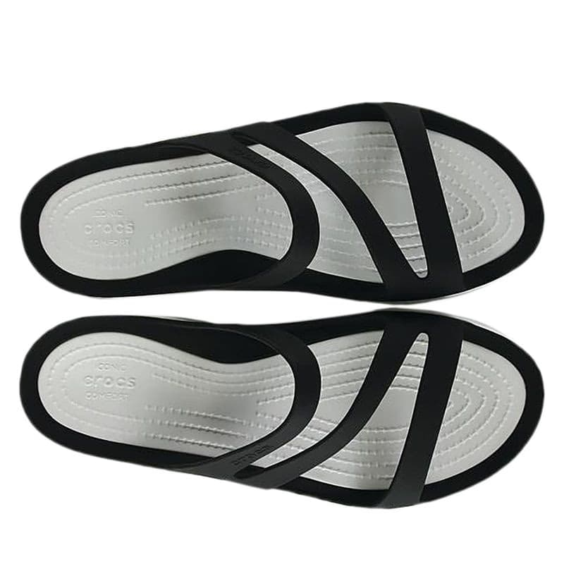 Dámske šlapky (plážová obuv) CROCS Swiftwater Sandal W black white 3