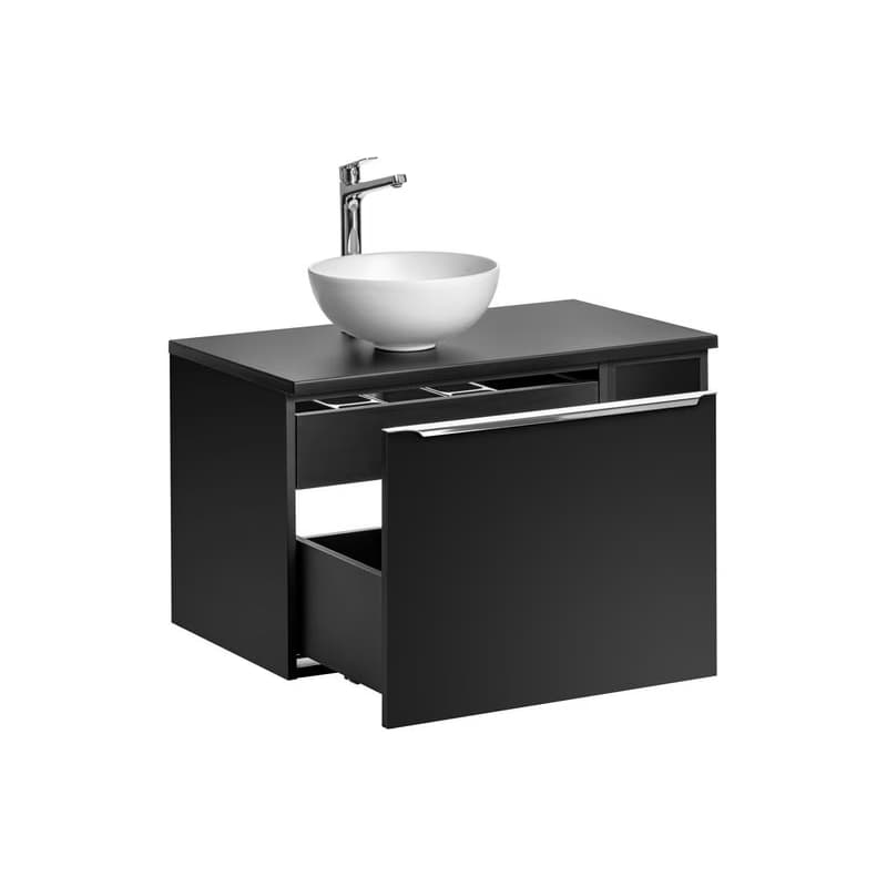 ArtCom Kúpeľňová skrinka s umývadlom a doskou SANTA FE Black DU80/2 | 80 cm 3