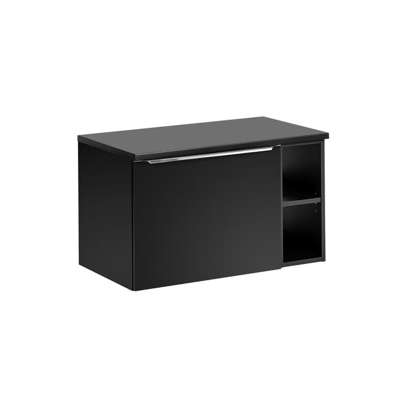 ArtCom Kúpeľňová skrinka s umývadlom a doskou SANTA FE Black DU80/2 | 80 cm 5