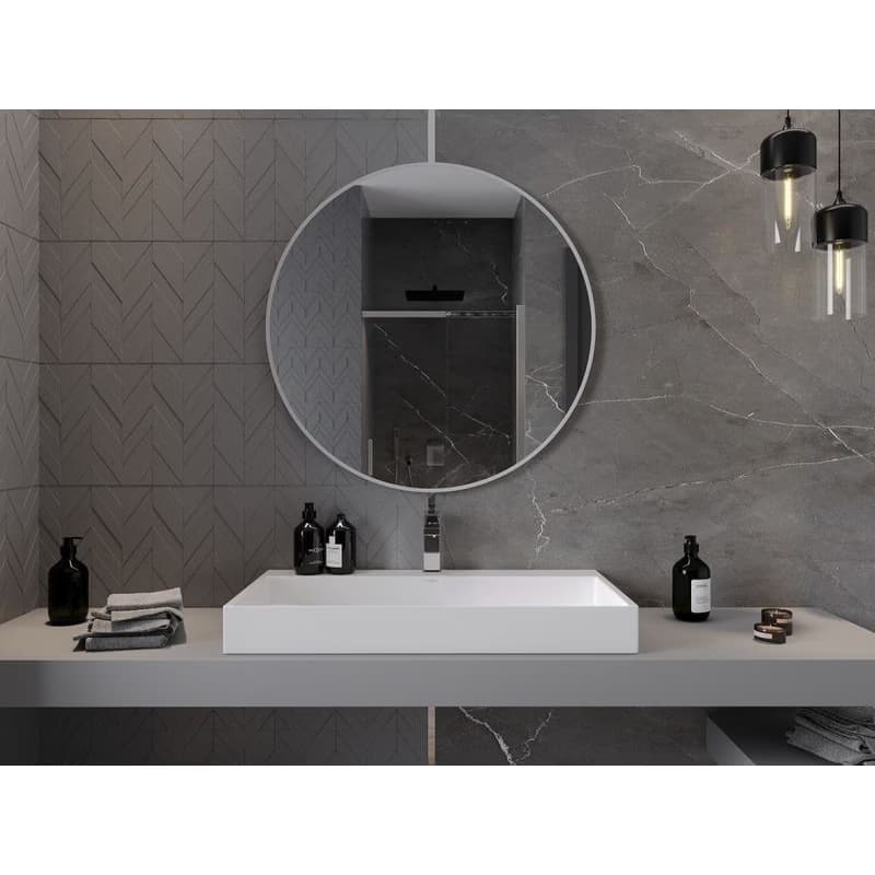 MEXEN - Loft zrkadlo 90, biely rám 9850-090-090-000-20 4