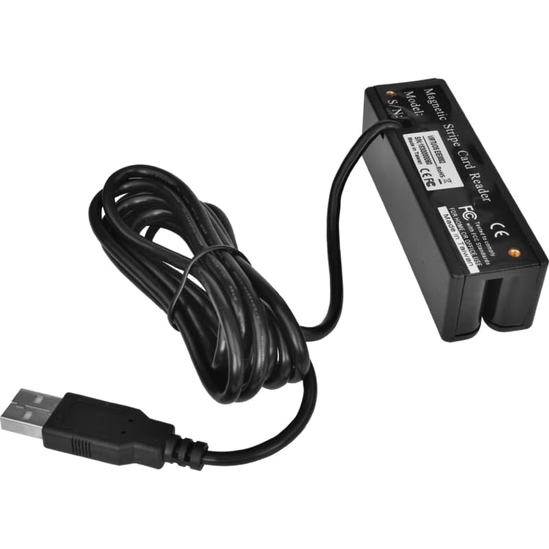 Trojstopová čítačka magnetických kariet MSR-100A, USB-COM, čierna 2