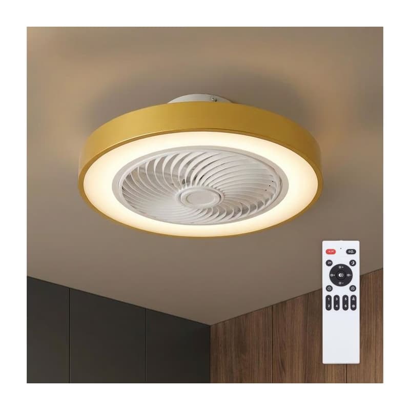 Brilagi - LED stmievateľné svietidlo s látorom LED/38W/230V pr. 50 cm zlaté + diaľkové ovládanie WF-OSD-044-GLD