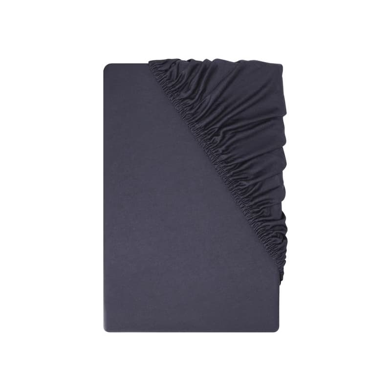 LIVARNO® Napínacia plachta z džersejového mikrovlákna, 180 – 200 x 200 cm (tmavomodrá)