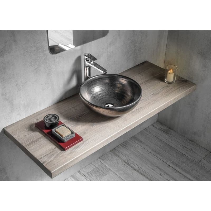 SAPHO - ATTILA keramické umývadlo, priemer 43cm, metalická meď DK010 3