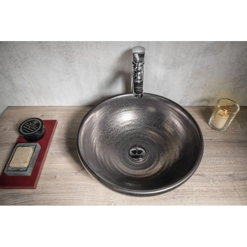 SAPHO - ATTILA keramické umývadlo, priemer 43cm, metalická meď DK010 4