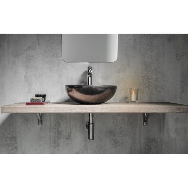 SAPHO - ATTILA keramické umývadlo, priemer 43cm, metalická meď DK010 5