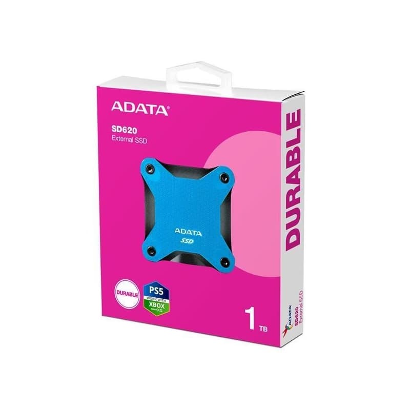 ADATA Externý SSD 1TB SD620, USB Micro-B, USB 3.2 Gen 2, R: 520/W: 460MB/s, modrá 6
