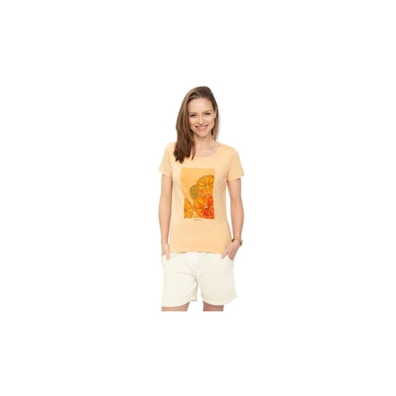 Dámske tričko s krátkym rukávom VOLCANO T-KOKTAIL-210-PAPAYA 1