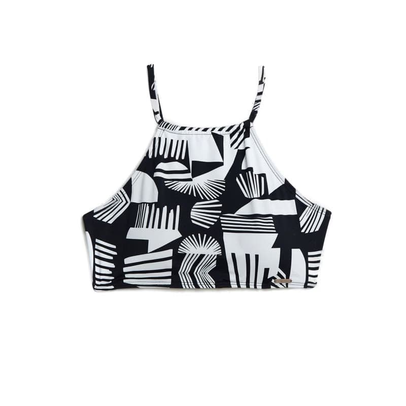 Dámske plavky vrchný diel FUNDANGO Hogg High Neck Top-899-black pattern 6