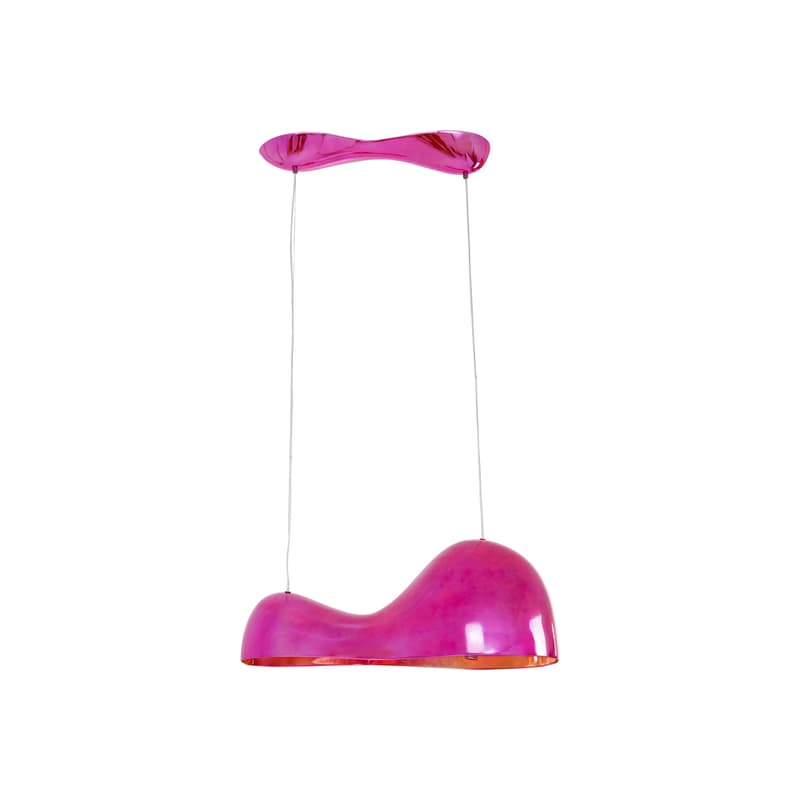 Závesná lampa Cloud Beam Double ružová 100 cm