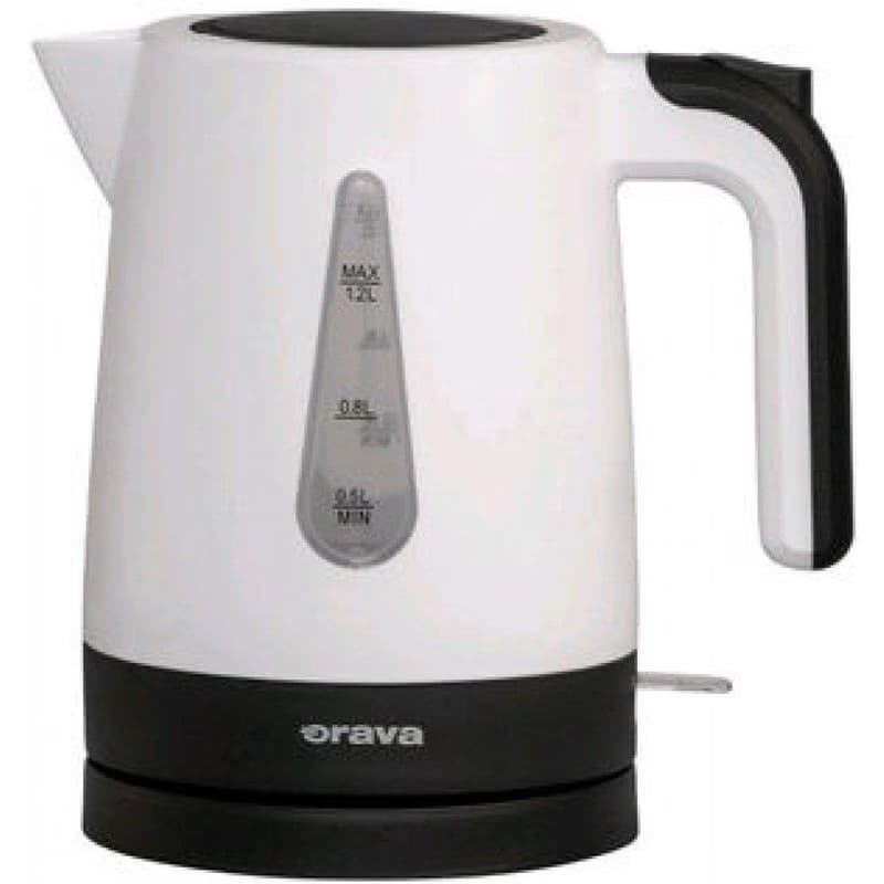 Orava VK-2015 rýchlovarná kanvica, 1200 W, 1.2 l, automatické vypnutie, biela / čierna 4